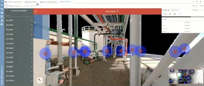 Interface do AVEVA Point Cloud Manager da Vivix